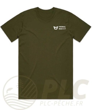 T-Shirt PRIMAL Artist Tee Brown trout Olive | PLC-PECHE.FR