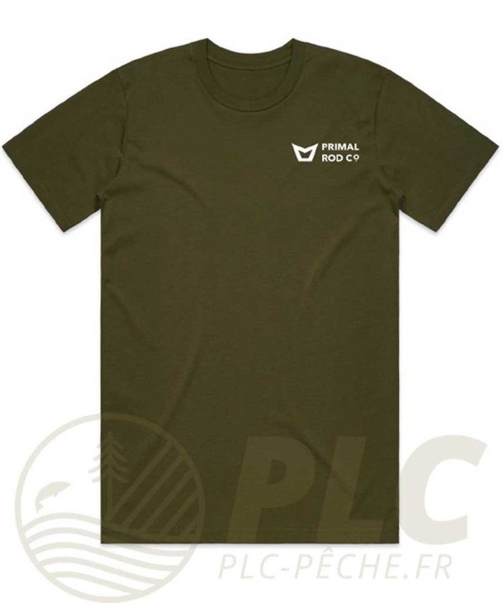 T-Shirt PRIMAL Artist Tee Brown trout Olive | PLC-PECHE.FR