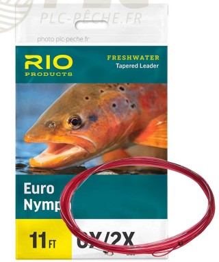 Bas de Ligne RIO Euro Nymph 11' 0X/2X  Pointe Noir/Blanc | PLC-PECHE.FR