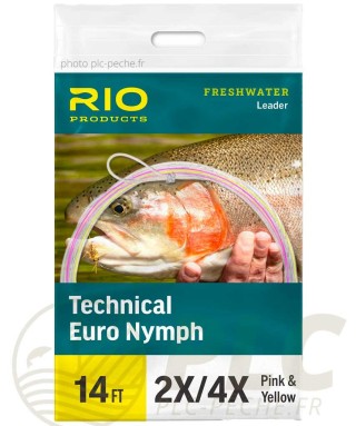 RIO Technical Euro Nymph 14' 2X/4X Marron Pointe Noir/Blanc | PLC-PECHE.FR