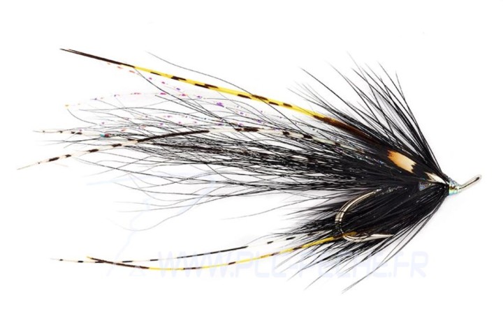 Mouche Saumon FULLING MILL Rs Squid Black & Silver | PLC-PECHE.FR