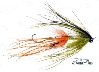 Mouche steelhead Jerry's intruder olive/orange - PLC FLY SHOP