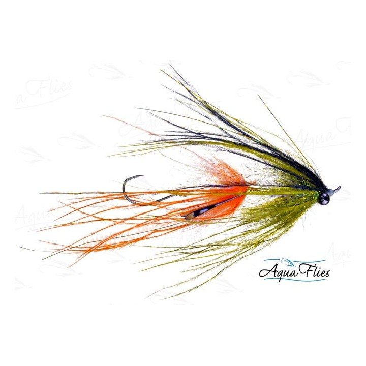 Mouche steelhead Jerry's intruder olive/orange - PLC FLY SHOP