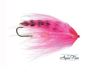 Mouche tube fly Steelhead/Saumon Hartwick's marabou hot shrimp pink - PLC FLY SHOP