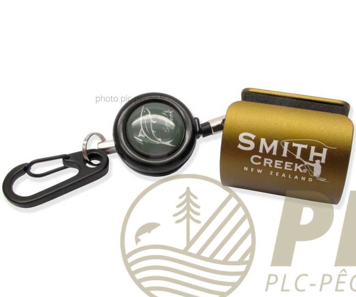 Porte canne Smith Creek rod clip™ + Green avec Zinger | PLC-PECHE.FR