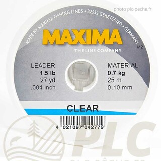 Fils nylon MAXIMA clear 25m | PLC-PECHE.FR