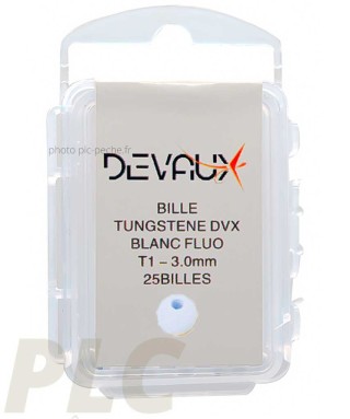 Billes Tungstene DEVAUX Blanc Fluo | PLC-PECHE.FR