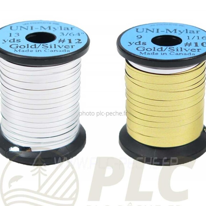 Tinsel Uni Mylar Gold/Silver deux coloris par face | PLC-PECHE.FR