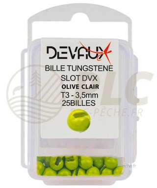 Billes Tungstene Slot DEVAUX Olive Clair | PLC-PECHE.FR