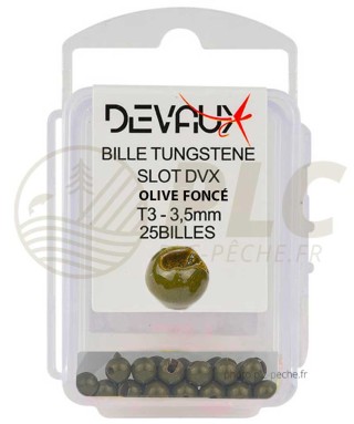 Billes Tungstene Slot DEVAUX Olive Foncé | PLC-PECHE.FR