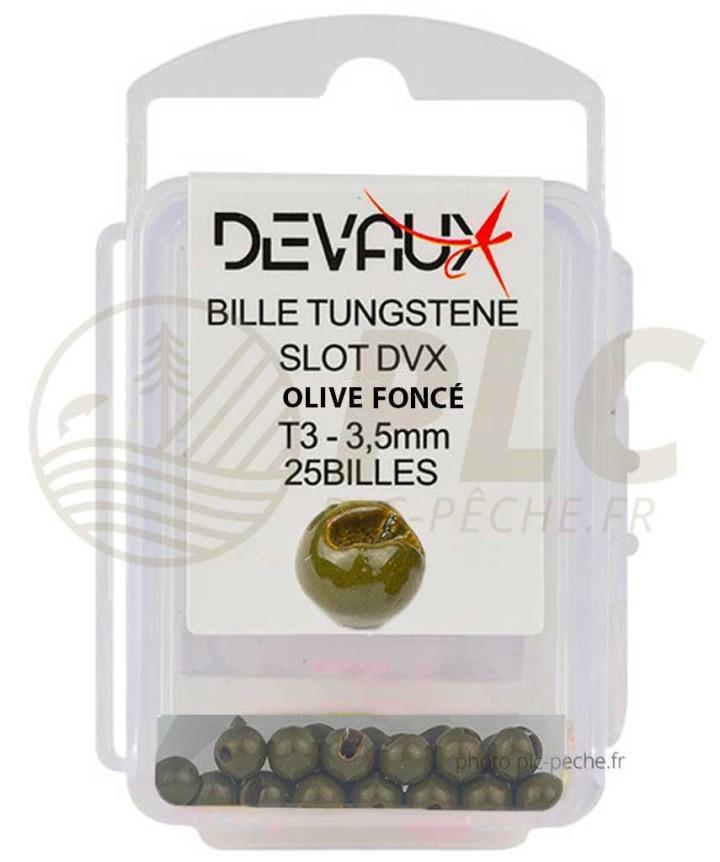 Billes Tungstene Slot DEVAUX Olive Foncé | PLC-PECHE.FR