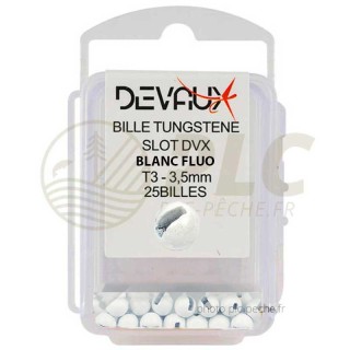 Billes Tungstene Slot DEVAUX Blanc Fluo | PLC-PECHE.FR
