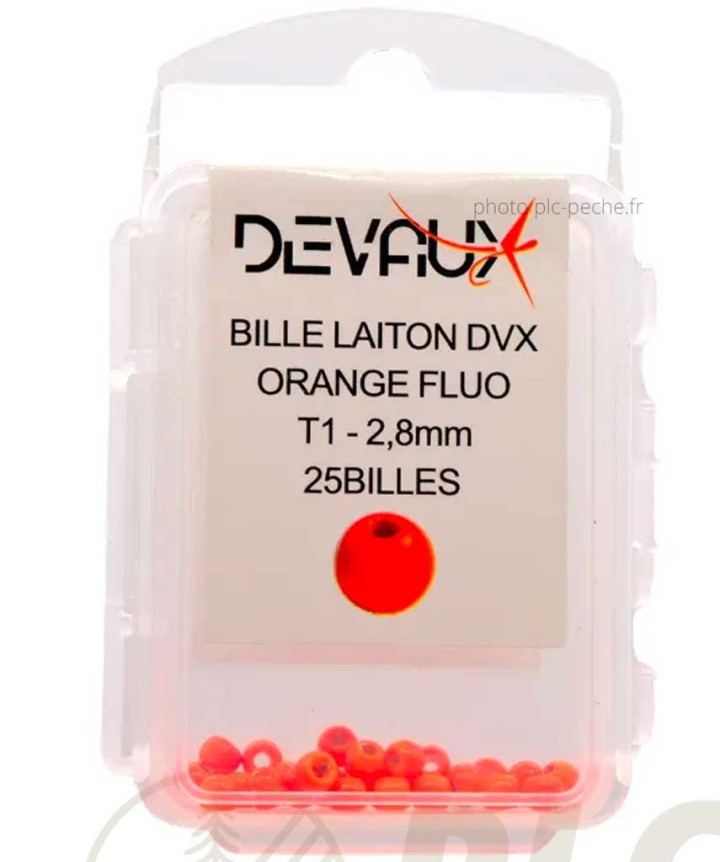 Billes Laiton DEVAUX Fl. Orange | PLC-PECHE.FR