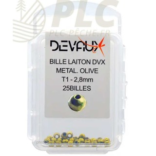 Billes Laiton DEVAUX Métal Olive | PLC-PECHE.FR