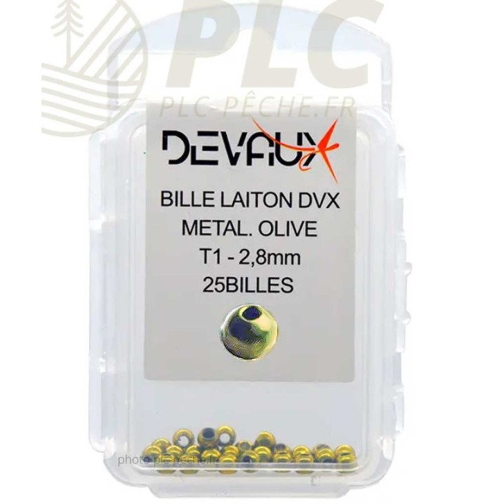 Billes Laiton DEVAUX Métal Olive | PLC-PECHE.FR