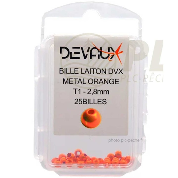 Billes Laiton DEVAUX Métal Orange | PLC-PECHE.FR