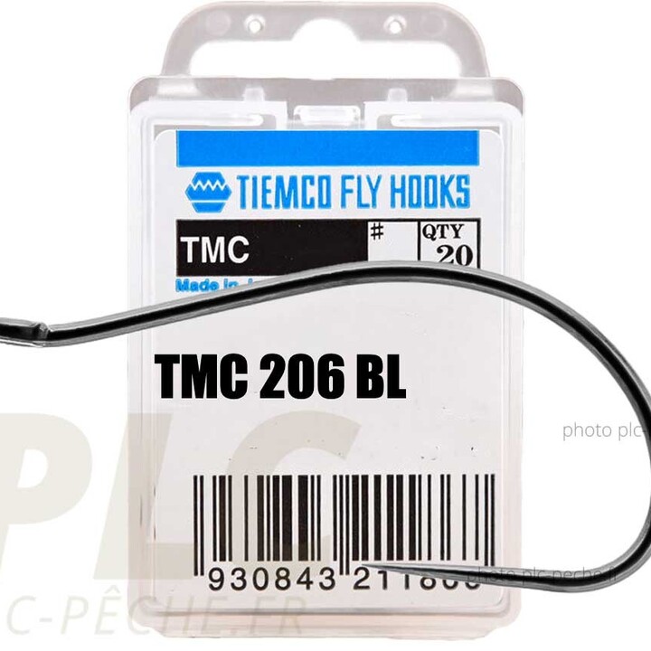 Hameçon mouche TIEMCO 206 BL Fin de fer courbe  | PLC-PECHE.FR