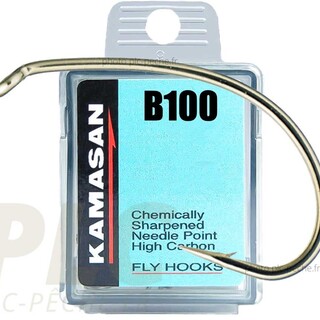 Hameçon Mouche Kamasan B100, hameçon courbe avec ardillon | PLC-PECHE.FR