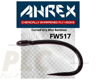 Hameçon mouche AHREX FW517 Curved Dry Mini Barbless | PLC-PECHE.FR