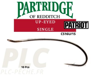 Hameçon mouche Partridge Patriot up-eye single silver | PLC FLY SHOP