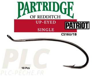 Hameçon mouche PARTRIDGE Patriot Up-Eye Single BN | PLC-PECHE.FR