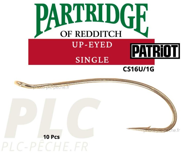 hameçon mouche partridge patriot up-eye single gold | PLC FLY SHOP
