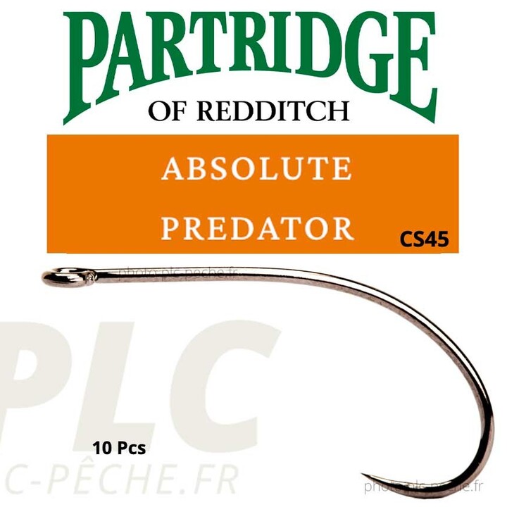 Hameçon mouche PARTRIDGE Absolute Predator CS45BN  | PLC-PECHE.FR