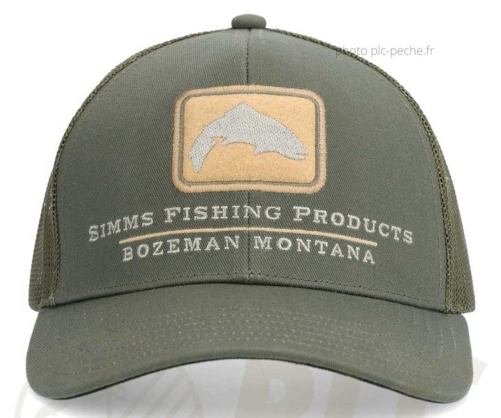 Casquette SIMMS Double Haul Icon Trucker Smokey Olive | PLC-PECHE.FR