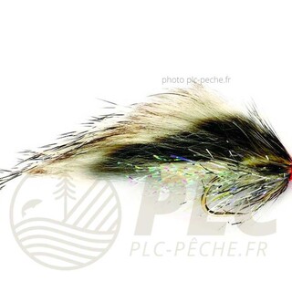 Mouche Streamer FULLING MILL Hothead Straggle Grizzly | PLC-PECHE.FR