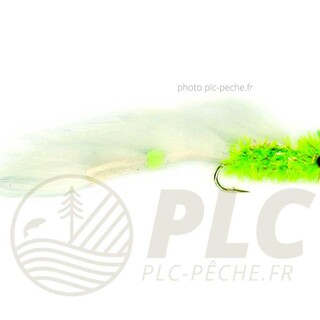 Mouche Streamer FULLING MILL Dumbell Eye Hot Tail White | PLC-PECHE.FR