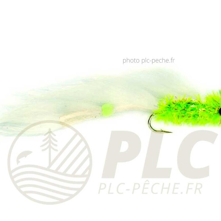 Mouche Streamer FULLING MILL Dumbell Eye Hot Tail White | PLC-PECHE.FR