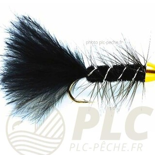 Mouche Streamer FULLING MILL Golden Bullet Bugger Black | PLC-PECHE.FR