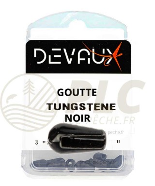 Goutte Tungstene DEVAUX Noir | PLC.PECHE.FR