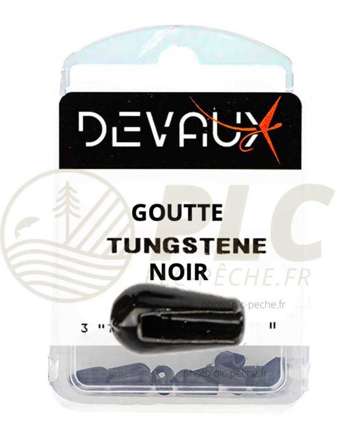 Goutte Tungstene DEVAUX Noir | PLC.PECHE.FR