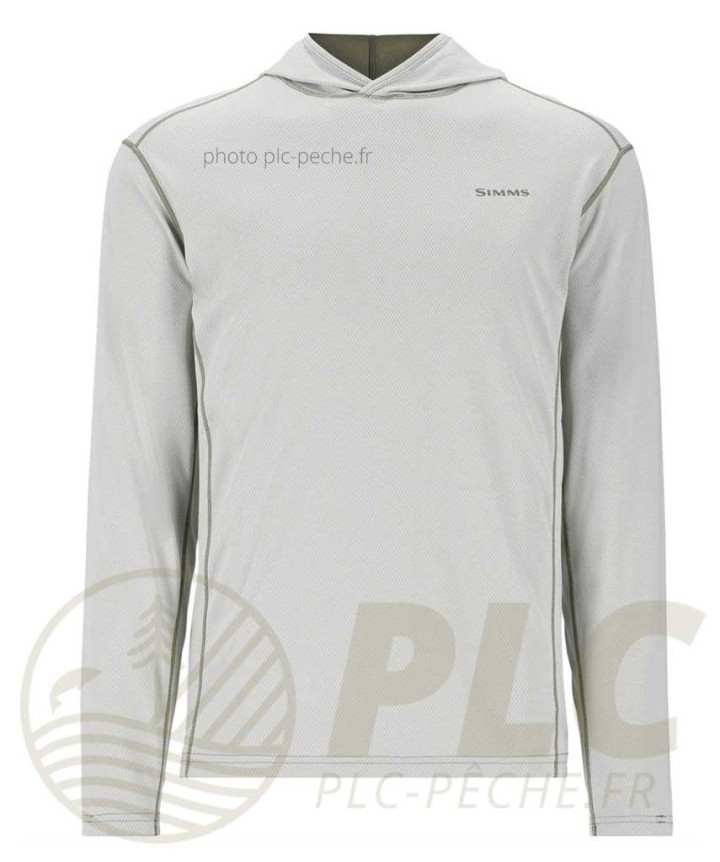 Sweat à capuche BugStopper Hoody Aspen Heather SIMMS | PLC-PECHE.FR