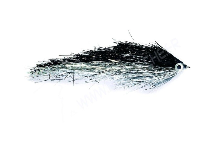 Mouche brochet black sparkler 6/0 - PLC FLY SHOP