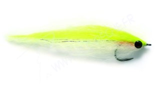 Mouche brochet dougie's b/fish roach electric yellow 4/0 - PLC FLY SHOP