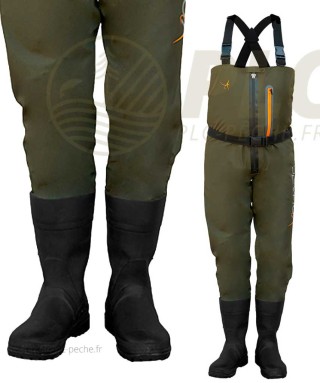 Waders DEVAUX ZIP Bottes 400 Olive | PLC-PECHE.FR