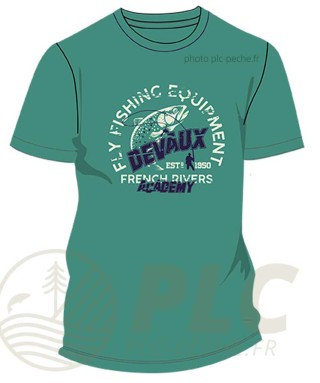 T-Shirt DEVAUX Academy Vert d'Eau | PLC-PECHE.FR
