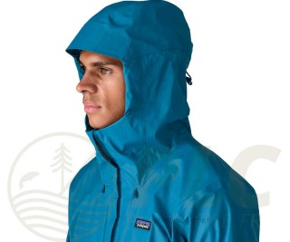 Veste PATAGONIA Men's Torrentshell 3L Rain Jkt Aquatic Blue hood