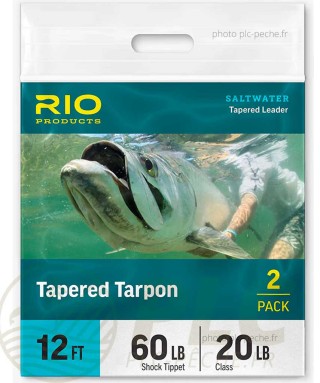 Bas de ligne RIO Tapered Tarpon fluorocarbon | PLC FLY SHOP