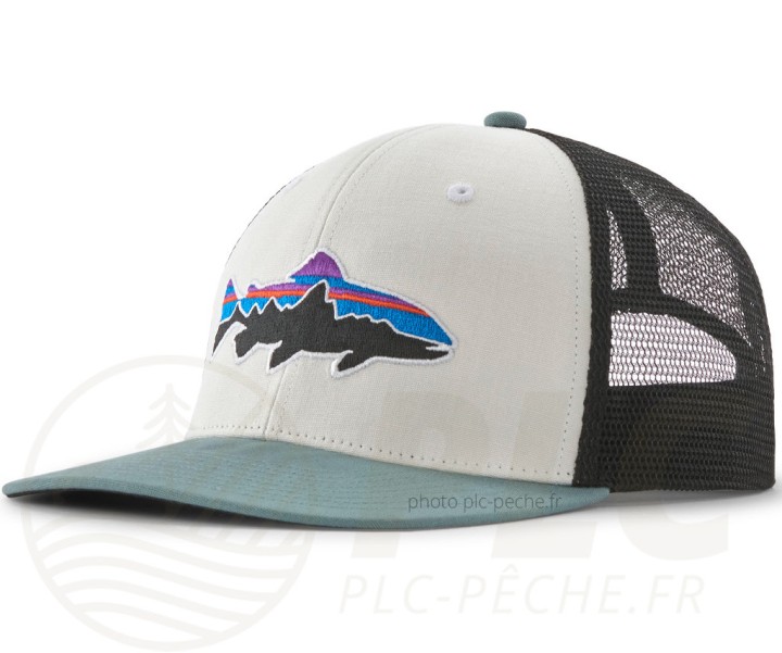 Casquette PATAGONIA Fitz Roy Trout Trucker White Blue Sage