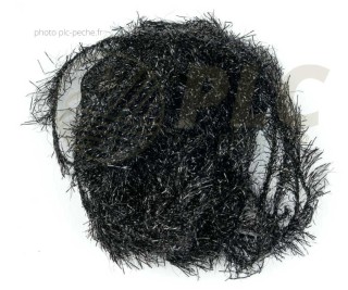 Chenille Long Ice Hackle FLY SCENE Black