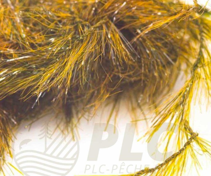 Chenille Long Ice Hackle FLY SCENE Olive