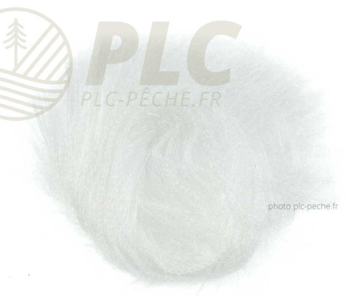 Chenille Long Ice Hackle FLY SCENE White