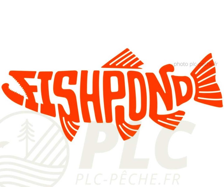 Sticker FISHPOND Thermal Die Cut Pescado Orange