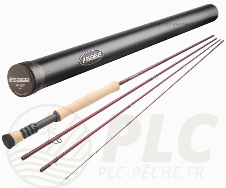 Canne a mouche sage power r8 9'6 soie 6 talon action
