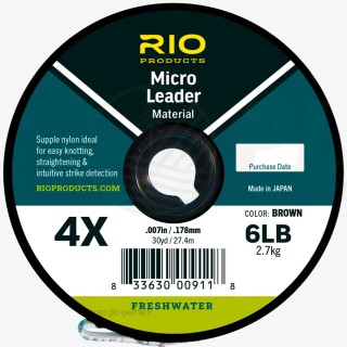 Fils Nylon RIO Micro Leader Marron