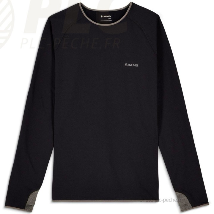 Tee-Shirt Strata 200 Crew Black SIMMS | PLC-PECHE.FR