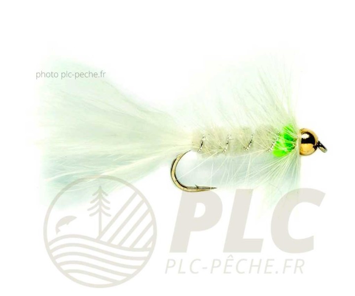 Mouche FULLING MILL G/N Woolly Bug Wht/Grn S10